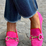 MOCASSINI FLUO CON DETTAGLIO METALLICO