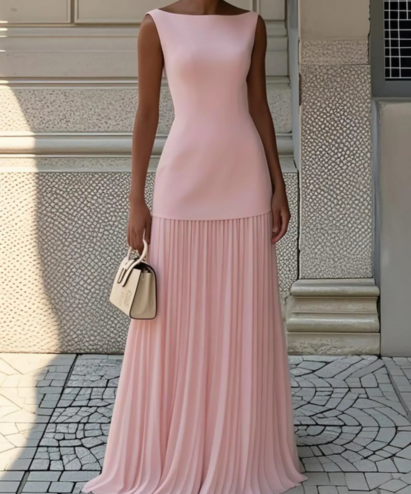 Molly | Rochie lungă plisată