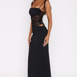 Darla – Rochie Maxie de Damă Elegantă cu Dantelă și Croială Ajustată