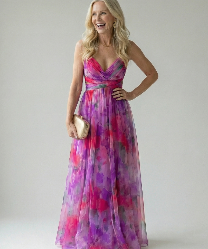 Isel | Rochie Maxi Moale cu Față Înfășurată