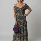 Calen | Rochie Midi Off-Shoulder Fluidă
