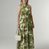 Sylin | Rochie Midi Halter cu Pliuri