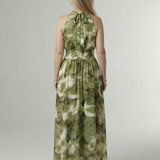 Sylin | Rochie Midi Halter cu Pliuri