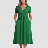 Corazon™ | Rochie midi cu decolteu în formă de V