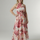 Sylin | Rochie Midi Halter cu Pliuri