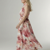 Sylin | Rochie Midi Halter cu Pliuri