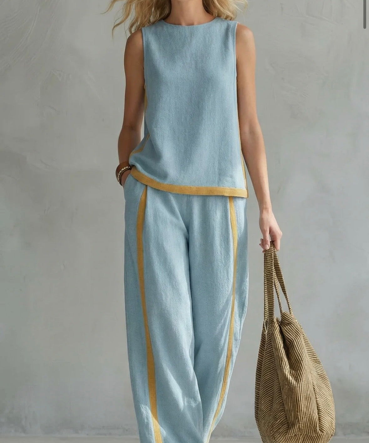 Leila | Set elegant complet din bumbac și in