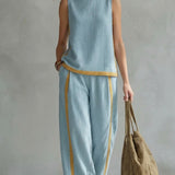 Leila | Set elegant complet din bumbac și in