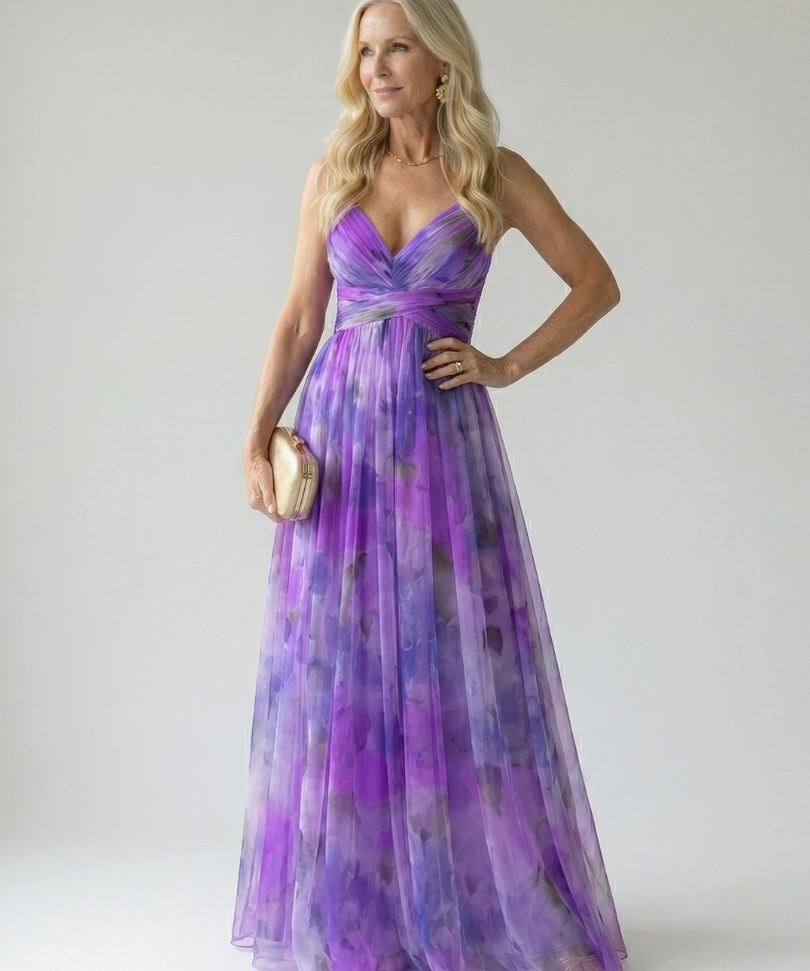 Isel | Rochie Maxi Moale cu Față Înfășurată