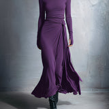 Ilinca | Rochie maxi cu nod lateral