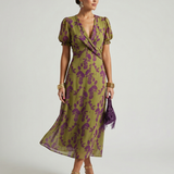 Virel | Rochie Midi Relaxată cu Imprimeu Floral