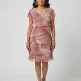 Gréta | Rochie Midi Moale cu Fustă în Straturi