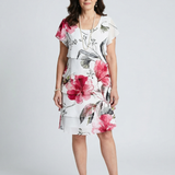 Orsolya | Rochie Midi Florală cu Straturi