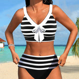 Lula® | Bikini cu dungi de talie înaltă