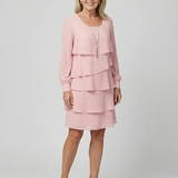 Tímea | Rochie Midi Stratificată Unis