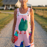 Sanna | Salopetă cu Motif de Cocor