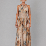Elavenue | Rochie Maxi Halter cu Talie din Dantelă