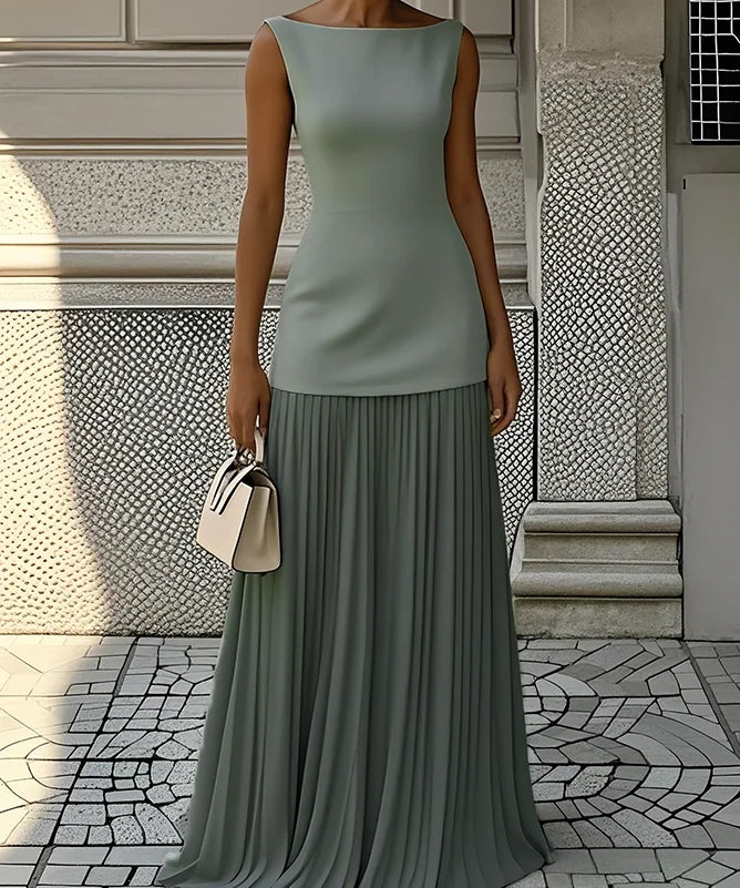 Molly | Rochie lungă plisată