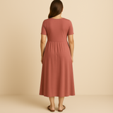 Corazon™ | Rochie midi cu decolteu în formă de V