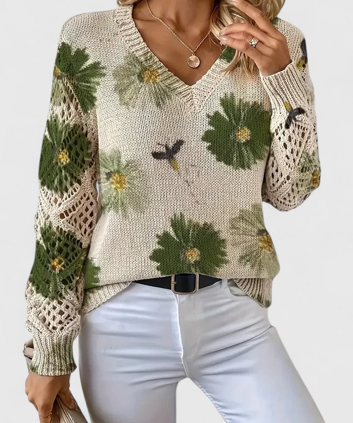 Nia | Pulover Floral Elegant