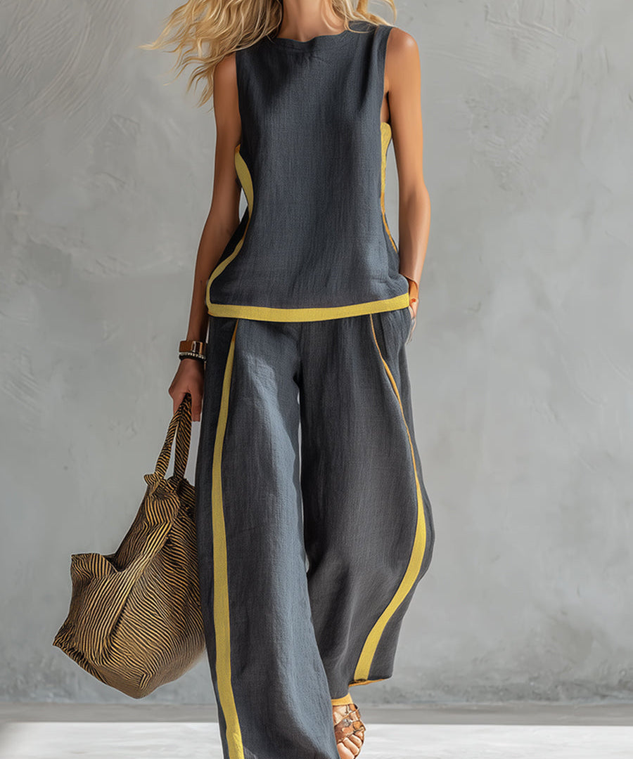 Leila | Set elegant complet din bumbac și in