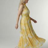 Sylin | Rochie Midi Halter cu Pliuri