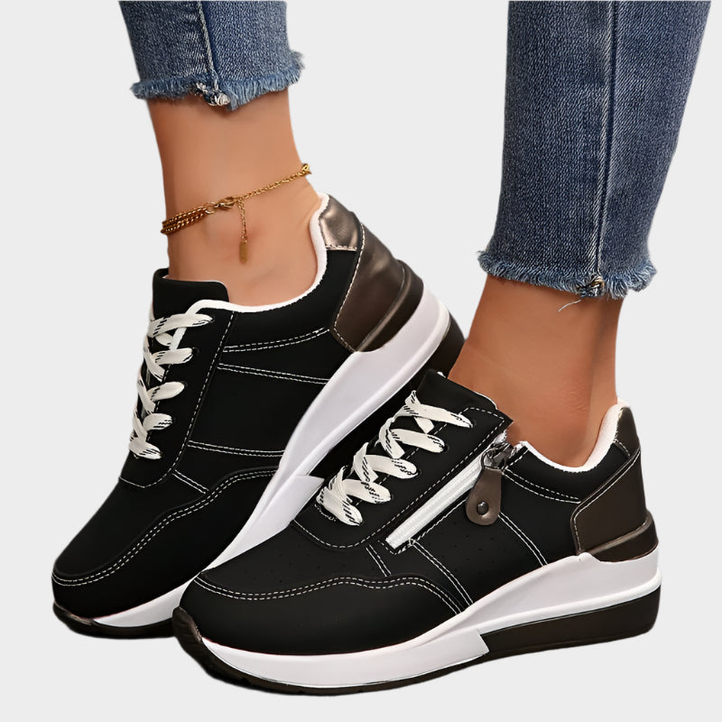 Încălțăminte ortopedică cu fermoar și talpă groasă