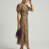 Virel | Rochie Midi Relaxată cu Imprimeu Floral