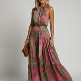 Rowen | Rochie Midi Halter cu Drapaj