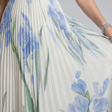 Ophelia | Rochie Midi fără Mâneci cu Decolteu Pătrat și Imprimeu Floral