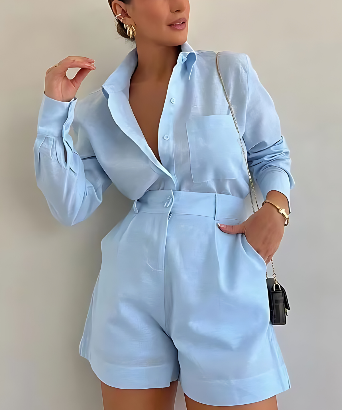 Set Asortat de Vară cu Șort și Cămașă