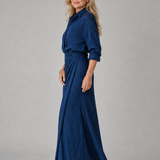 Mirque | Rochie Maxi cu Mâneci Lungi și Față Înfășurată