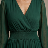 Maria – Rochie din șifon cu decolteu în V