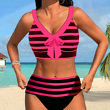 Lula® | Bikini cu dungi de talie înaltă