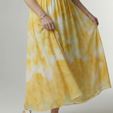 Sylin | Rochie Midi Halter cu Pliuri