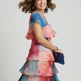 Panna | Rochie Elegantă Midi cu Print Marmură