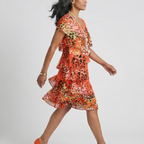 Irén | Rochie Midi Stratificată Multicoloră