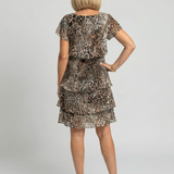 Laura | Rochie Midi cu Print Animal