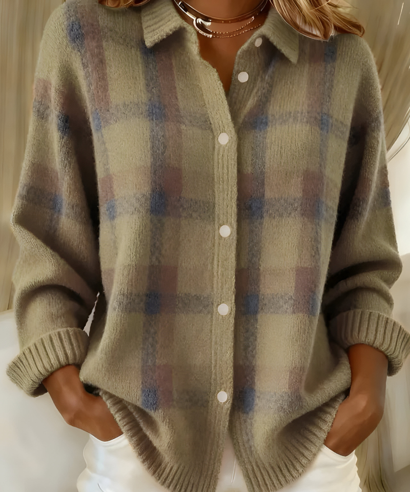 Anna™ | Cardigan cu Model În Carouri din Tricot Moale