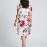 Orsolya | Rochie Midi Florală cu Straturi