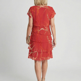 Helga | Rochie Midi Moale cu Print Abstract