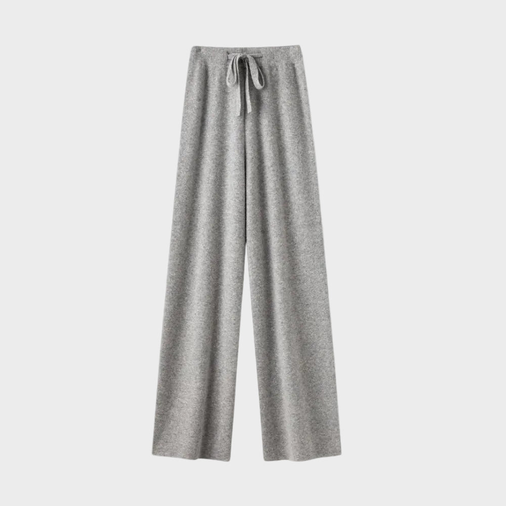 Pantaloni cu Talie Înaltă și Picior Larg