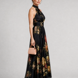 Sior | Rochie Midi Halter cu Imprimeu Floral