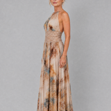 Elavenue | Rochie Maxi Halter cu Talie din Dantelă