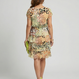 Sarolta | Rochie Midi cu Print Abstract