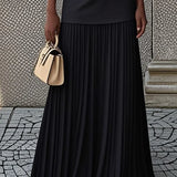 Molly | Rochie lungă plisată