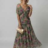 Calen | Rochie Midi Off-Shoulder Fluidă