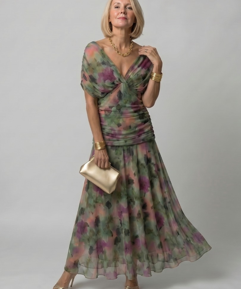 Calen | Rochie Midi Off-Shoulder Fluidă