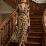Virel | Rochie Midi Relaxată cu Imprimeu Floral