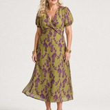 Virel | Rochie Midi Relaxată cu Imprimeu Floral
